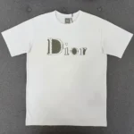 Dior Women Reverse T-Shirt Relaxed Fit White Cotton Jersey 683J668B3036