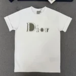 Dior Women Reverse T-Shirt Relaxed Fit White Cotton Jersey 683J668B3036