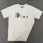Dior Women Reverse T-Shirt Relaxed Fit White Cotton Jersey 683J668B3036