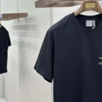 Dior Men T-Shirt with Dior Secret Garden Motif Relaxed Fit Black Cotton Jersey