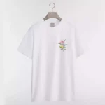 Dior Men T-Shirt with Dior Secret Garden Motif Relaxed Fit White Cotton Jersey