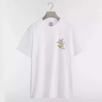 Dior Men T-Shirt with Dior Secret Garden Motif Relaxed Fit White Cotton Jersey