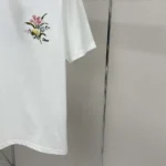 Dior Men T-Shirt with Dior Secret Garden Motif Relaxed Fit White Cotton Jersey