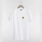 Dior Women T-Shirt with Pocket Relaxed Fit White Cotton Jersey 683J696G3036