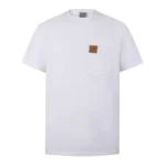 Dior Women T-Shirt with Pocket Relaxed Fit White Cotton Jersey 683J696G3036