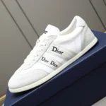 Dior Unisex Ribbon Sneaker White Suede Calfskin and Technical Fabric KCK554TFS