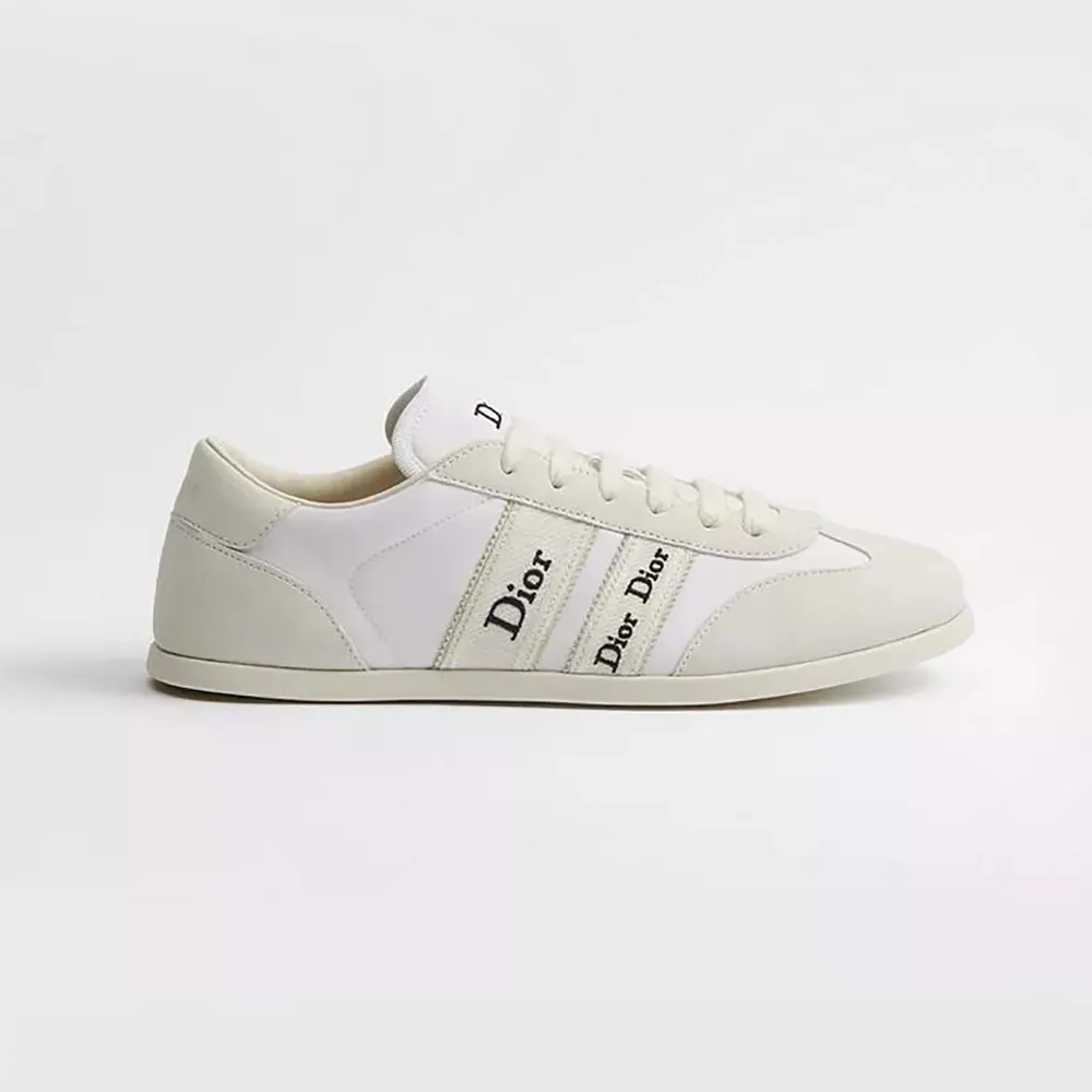 Dior Unisex Ribbon Sneaker White Suede Calfskin and Technical Fabric KCK554TFS (9) Dior Unisex Ribbon Sneaker White Suede Calfskin and Technical Fabric KCK554TFS