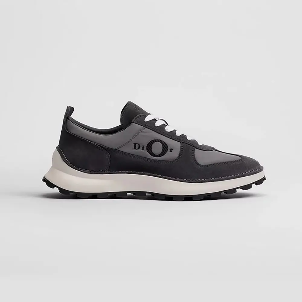 Dior Unisex Squash Sneaker Black Suede Calfskin and Gray Technical Fabric (1) Dior Unisex Squash Sneaker Black Suede Calfskin and Gray Technical Fabric
