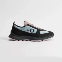 Dior Unisex Squash Sneaker Gray and Pink Suede Calfskin with Light Blue Technical Fabric