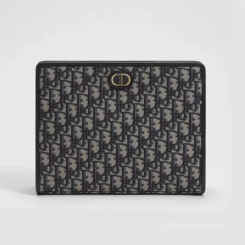 Dior Women 30 Montaigne Dea Pouch Blue Dior Oblique Jacquard S2107UTZQ