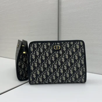 Dior Women 30 Montaigne Dea Pouch Blue Dior Oblique Jacquard S2107UTZQ