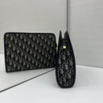 Dior Women 30 Montaigne Dea Pouch Blue Dior Oblique Jacquard S2107UTZQ