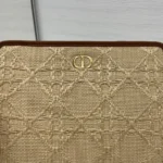 Dior Women 30 Montaigne Dea Pouch Natural Cannage Raffia S2107UMRN