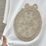 Dior Women Dioriviera Dior Médaillon Short-Sleeved Sweater Ecru Silk Knit 644S10A6876