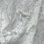 Dior Women Dioriviera Embroidered Cardigan Ecru Openwork Cotton Knit 644G20B7888