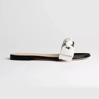 Dior Women J’Adior Slide Black Embroidered Cotton KDO707LEC