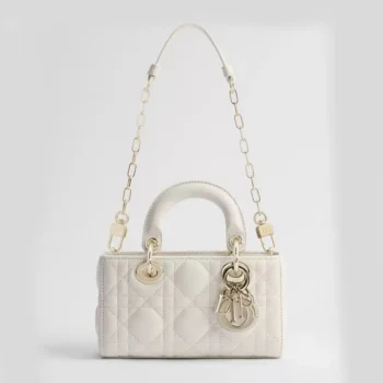 Lady D-Joy Micro Bag Latte Cannage Lambskin