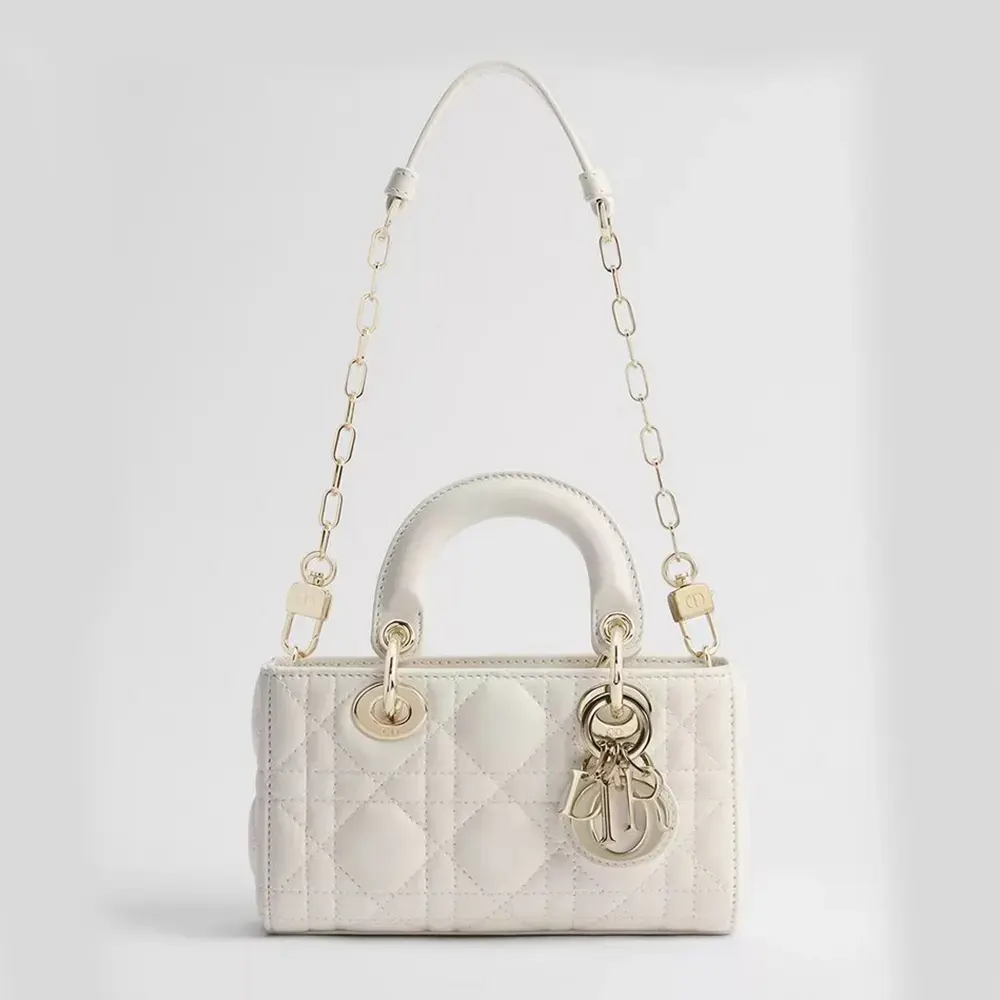 Dior Women Lady D-Joy Micro Bag Latte Cannage Lambskin S0910ONGE (1) Lady D-Joy Micro Bag Latte Cannage Lambskin