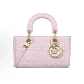 Dior Women Lady D-Joy Micro Bag Pink Cannage Lambskin with Star Motif