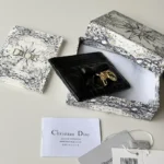 Dior Women Lady Dior Freesia Card Holder Black Cannage Lambskin S2604OUQA