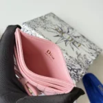 Dior Women Lady Dior Freesia Card Holder Black Cannage Lambskin S2604OUQA