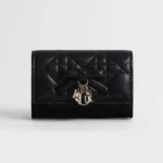 Dior Women Lady Dior Glycine Wallet Black Cannage Lambskin S2607OUQA