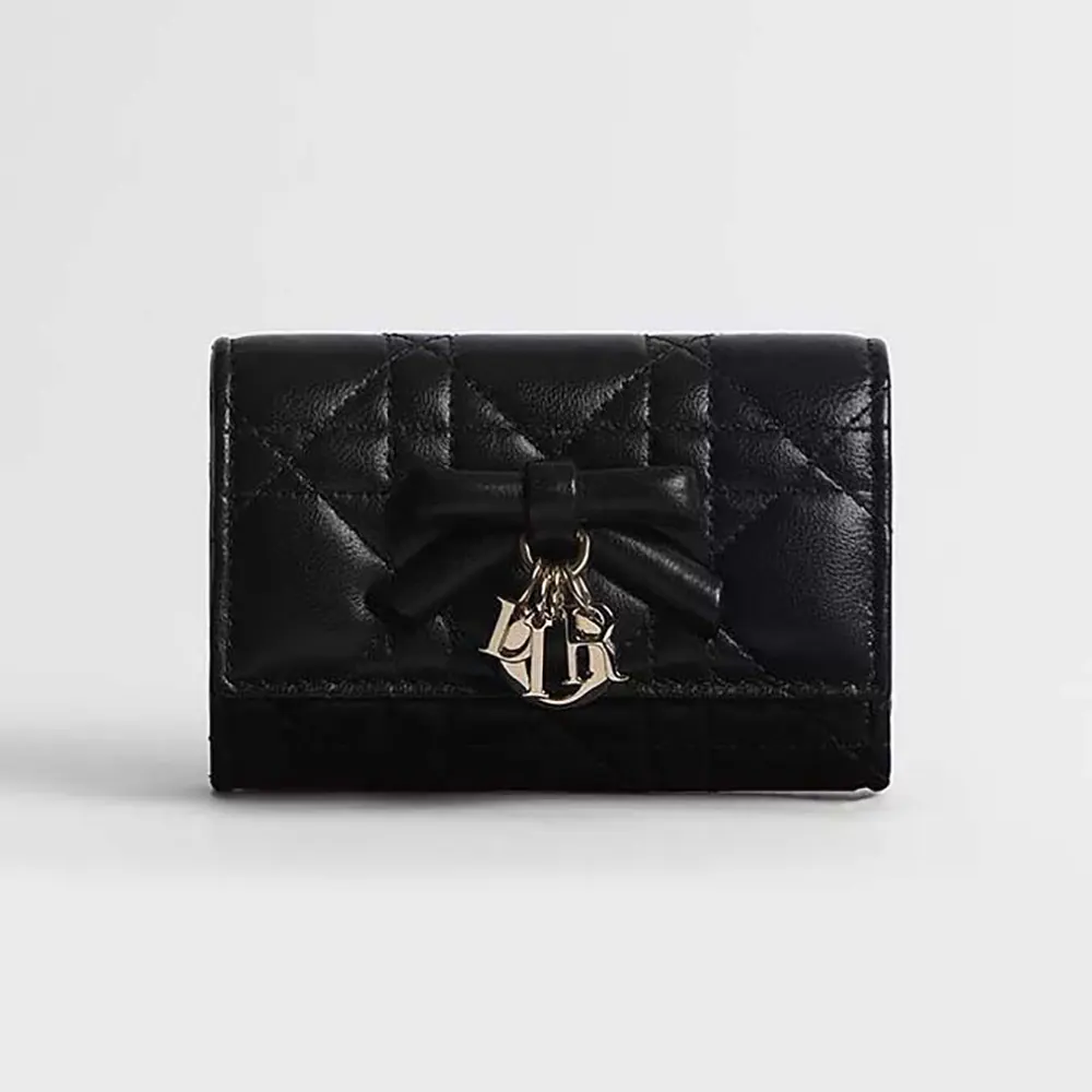 Dior Women Lady Dior Glycine Wallet Black Cannage Lambskin S2607OUQA (1) Dior Women Lady Dior Glycine Wallet Black Cannage Lambskin S2607OUQA