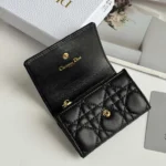 Dior Women Lady Dior Glycine Wallet Black Cannage Lambskin S2607OUQA
