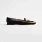 Dior Women Médaillon Buckle Loafer Black Lambskin KDF215LAB