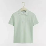 Dior Women Médaillon Embroidered Polo Shirt Green Cotton-Blend Piqué 623T16A4C95
