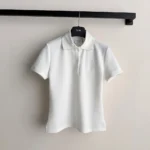 Dior Women Médaillon Embroidered Polo Shirt White Cotton-Blend Piqué 623T16A4C95