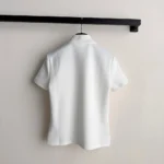 Dior Women Médaillon Embroidered Polo Shirt White Cotton-Blend Piqué 623T16A4C95
