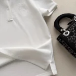 Dior Women Médaillon Embroidered Polo Shirt White Cotton-Blend Piqué 623T16A4C95