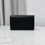 Dior Women Médaillon Envelope Pouch with Strap Black and Myosotis Blue Grained Calfskin