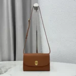 Dior Women Médaillon Envelope Pouch with Strap Marron Bobby and Lingerie Pink Grained Calfskin