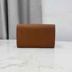 Dior Women Médaillon Envelope Pouch with Strap Marron Bobby and Lingerie Pink Grained Calfskin