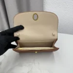 Dior Women Médaillon Envelope Pouch with Strap Marron Bobby and Lingerie Pink Grained Calfskin