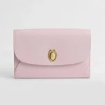 Dior Women Médaillon Envelope Pouch with Strap Rose Tendre and Gris Pietro Grained Calfskin