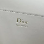 Dior Women Médaillon Envelope Pouch with Strap Rose Tendre and Gris Pietro Grained Calfskin