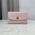 Dior Women Médaillon Envelope Pouch with Strap Rose Tendre and Gris Pietro Grained Calfskin
