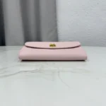 Dior Women Médaillon Envelope Pouch with Strap Rose Tendre and Gris Pietro Grained Calfskin