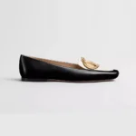 Dior Women Médaillon Loafer Black and White Lambskin KDF215LAB