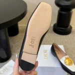 Dior Women Médaillon Loafer Black and White Lambskin KDF215LAB
