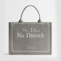 Dior Women Medium Dior Book Tote with Strap Blue-Greige No Dior No Dietrich Embroidery