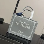 Dior Women Medium Dior Book Tote with Strap Blue-Greige No Dior No Dietrich Embroidery