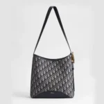Dior Women Medium Dior Médaillon Bucket Bag Blue Dior Oblique Jacquard M1532QTZQ