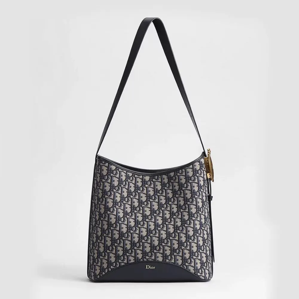 Dior Women Medium Dior Médaillon Bucket Bag Blue Dior Oblique Jacquard M1532QTZQ (1) Dior Women Medium Dior Médaillon Bucket Bag Blue Dior Oblique Jacquard M1532QTZQ