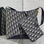 Dior Women Medium Dior Médaillon Bucket Bag Blue Dior Oblique Jacquard M1532QTZQ