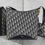Dior Women Medium Dior Médaillon Bucket Bag Blue Dior Oblique Jacquard M1532QTZQ