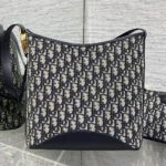 Dior Women Medium Dior Médaillon Bucket Bag Blue Dior Oblique Jacquard M1532QTZQ